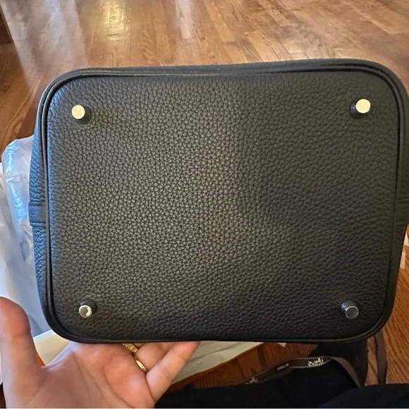 Hermès Picotin Lock 22 Black Clemence Silver Hardware New In Box - Picture 6 of 9